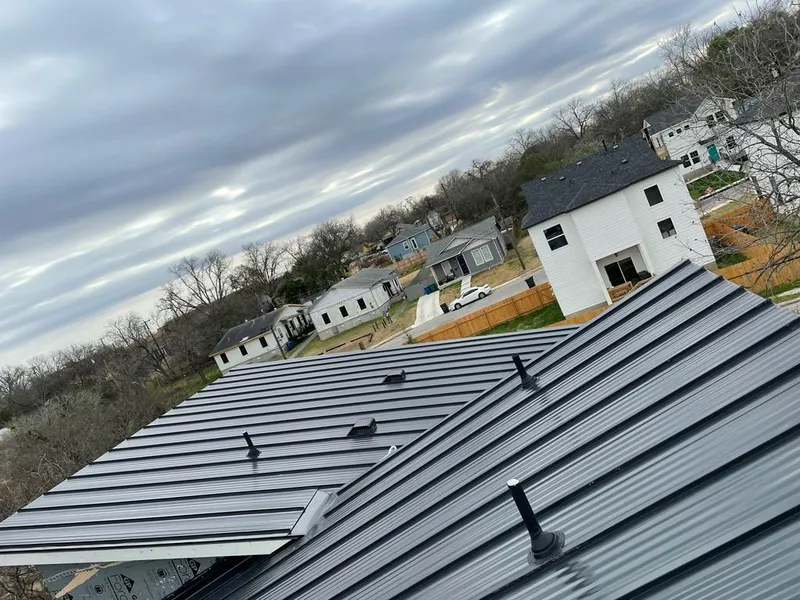 Standing seam metal roof panels with vents for Skylight Repair in Lamont